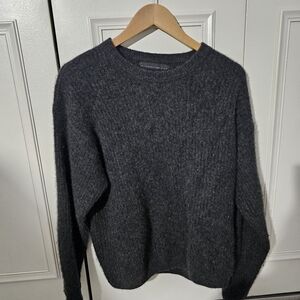 Womens Grey 100% Cashmere Sweater